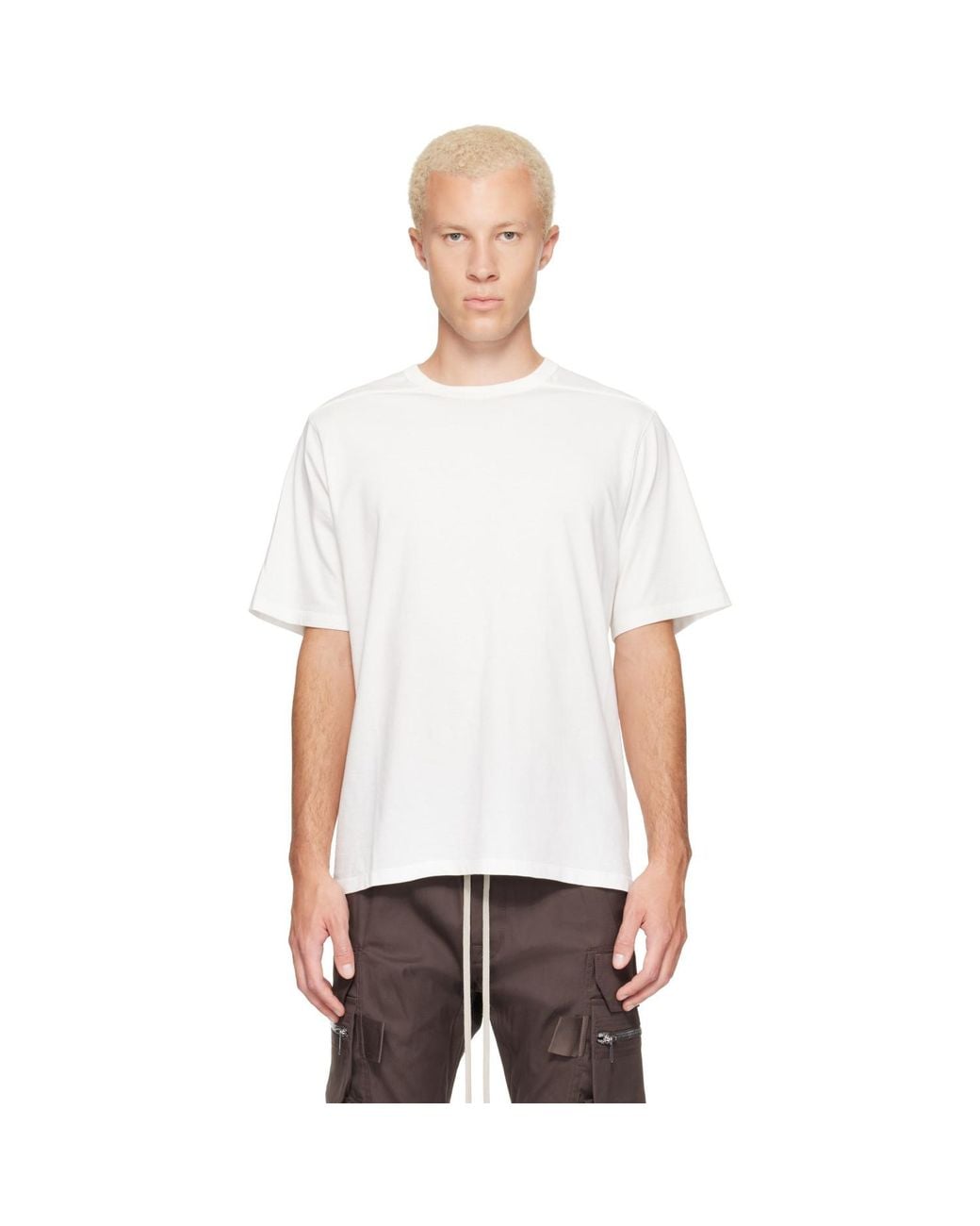 Rick Owens White Tower Brad T-Shirt for men