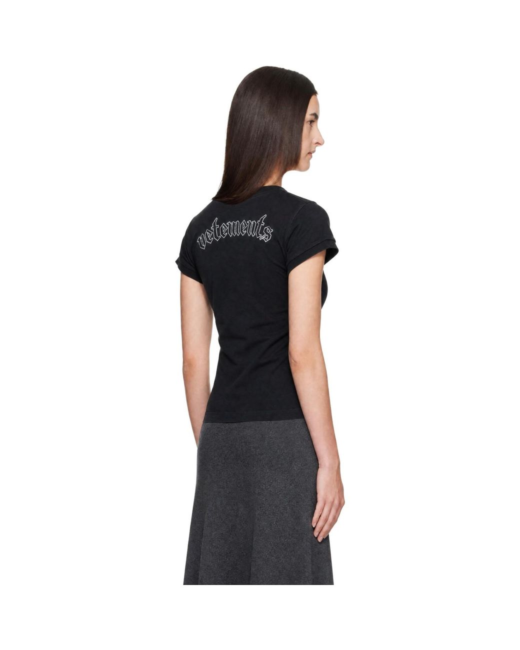 Vetements Black Motorhead Edition Flag Fitted T-Shirt