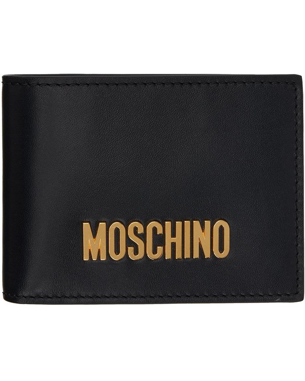 メンズ Moschino ロゴ 財布 ブラック | Lyst