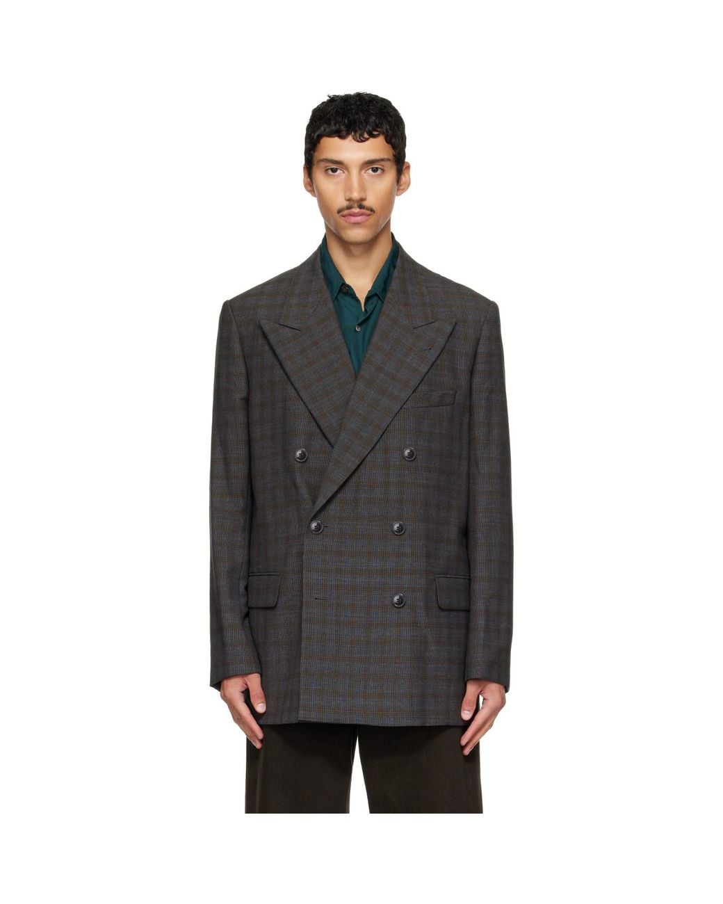 Dries Van Noten Black Oversized Wool Blazer for men