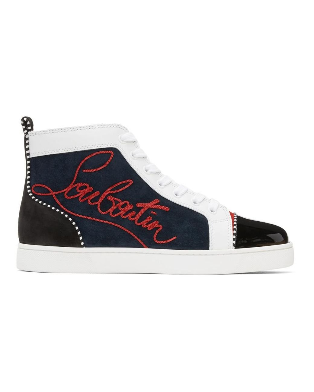 Christian Louboutin Mens Version Multi Navy Louis Flat Pat/vv/clf