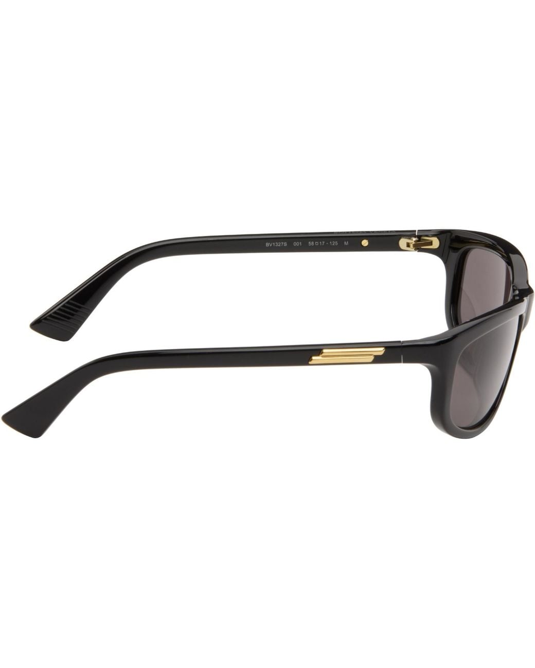 Bottega Veneta Black Rectangular Squared Sunglasses