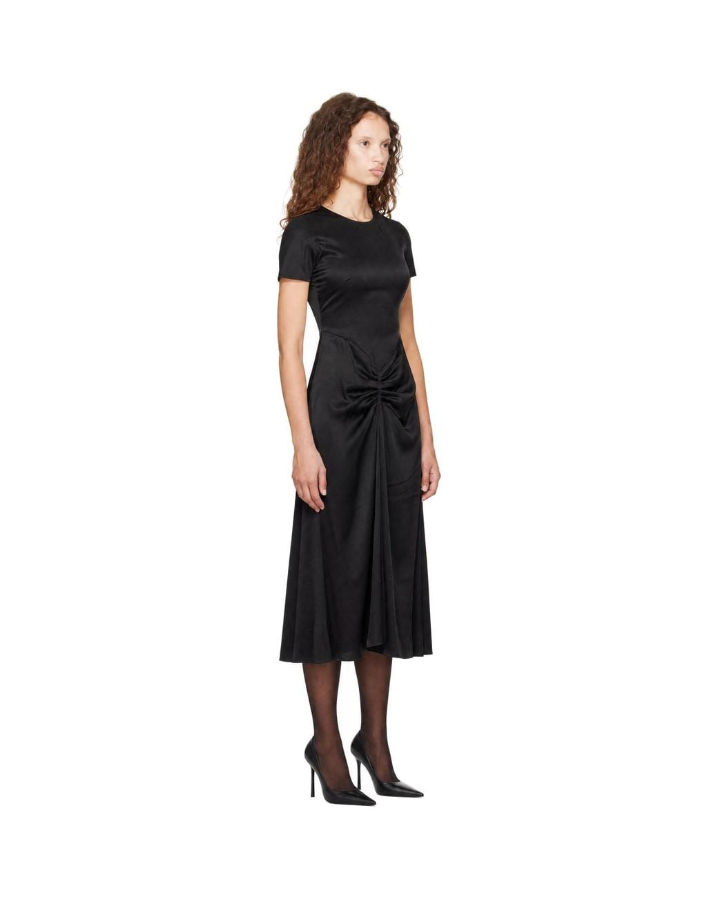 Victoria Beckham Black Blaire Midi Dress