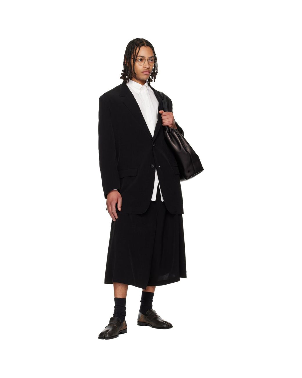 Yohji Yamamoto Black 8 Tucks Trousers for men