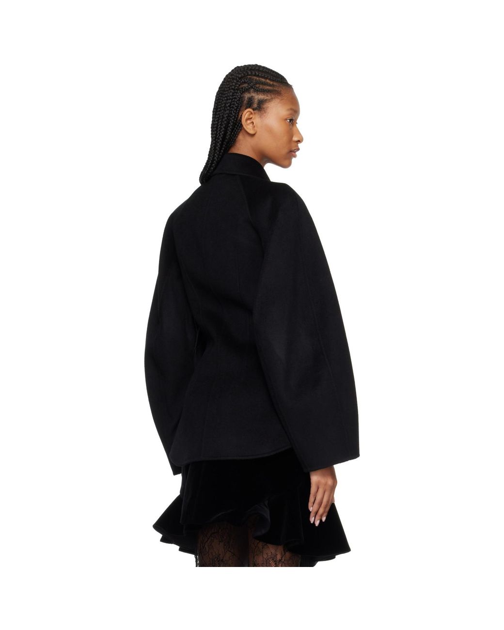 Rohe Black Double-Faced Sculptural Jacket