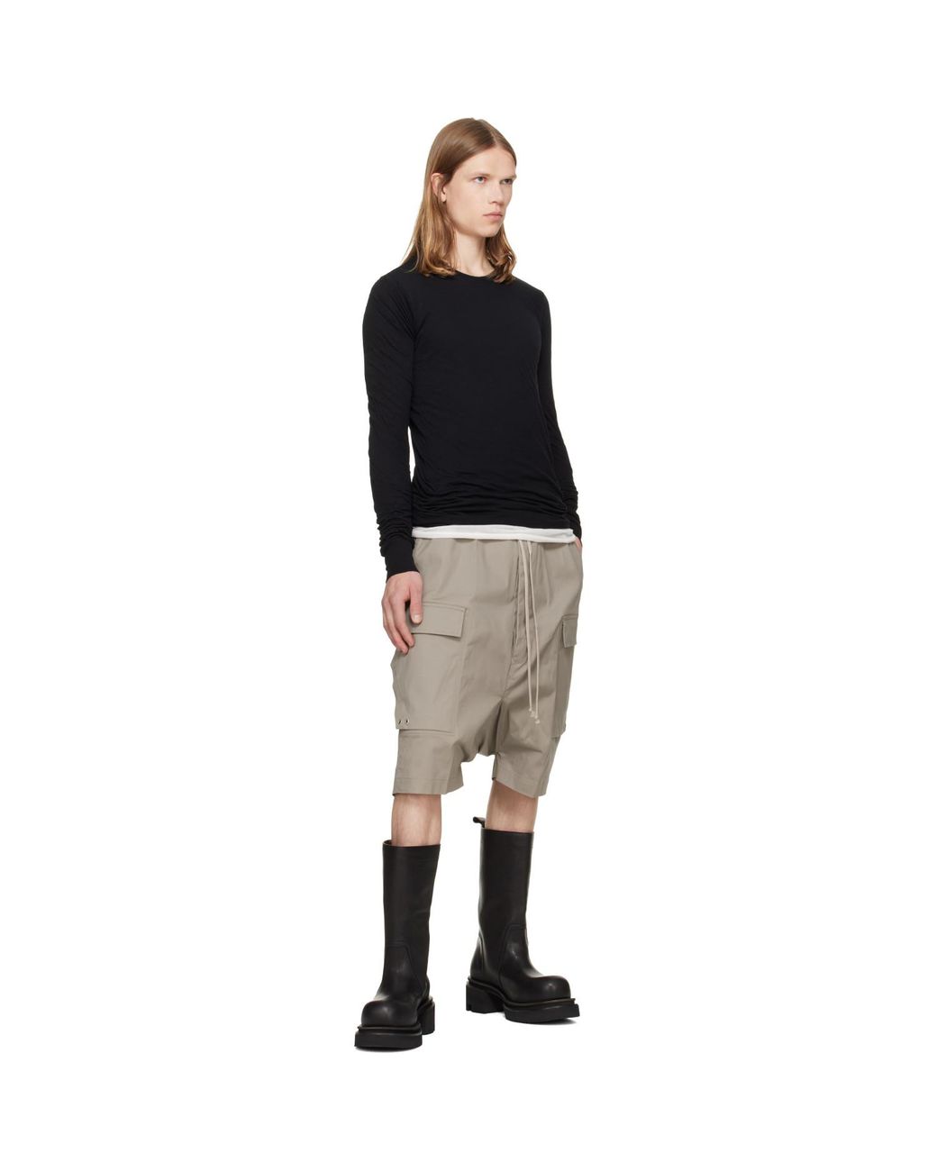 Rick Owens Multicolor Taupe Tower Pods Cargo Shorts for men