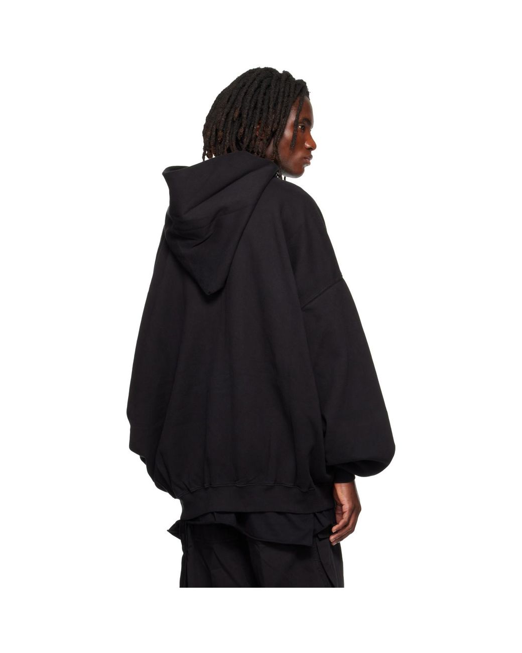 Rick Owens Black Tower Mountain Hun Hoodie for men