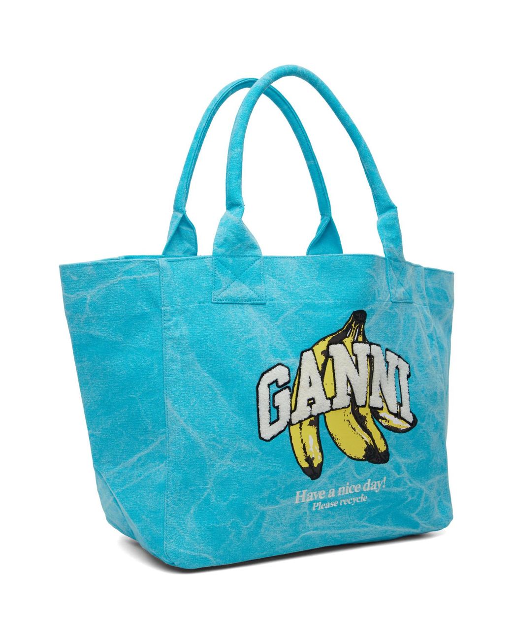 Ganni Blue Xxl Tote