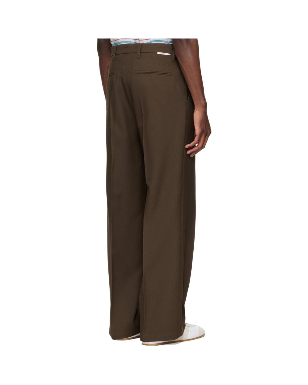 Stockholm Surfboard Club Brown Tailored Bootcut Trousers for men