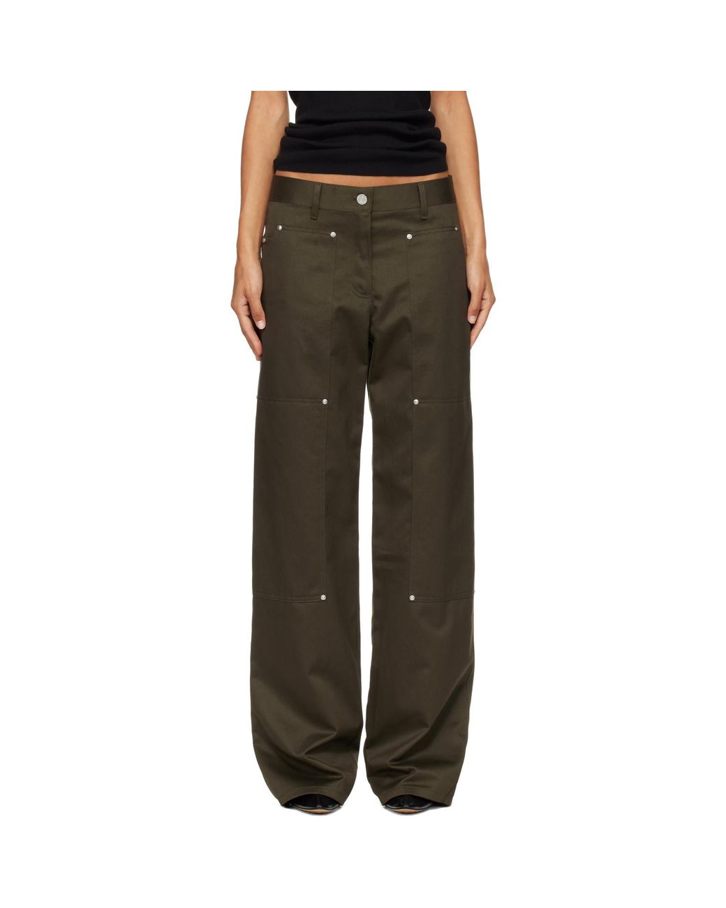 Helmut Lang Green Khaki Carpenter Trousers