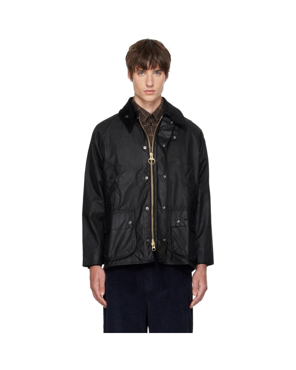 Barbour Black Bedale Waxed Jacket for men