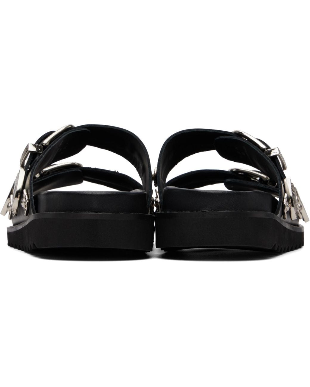 Toga Virilis Black Buckle Sandals for men