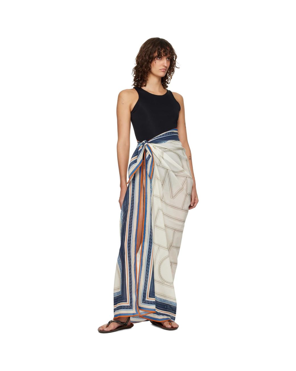 Totême Blue Selector Cover-Up Scarf
