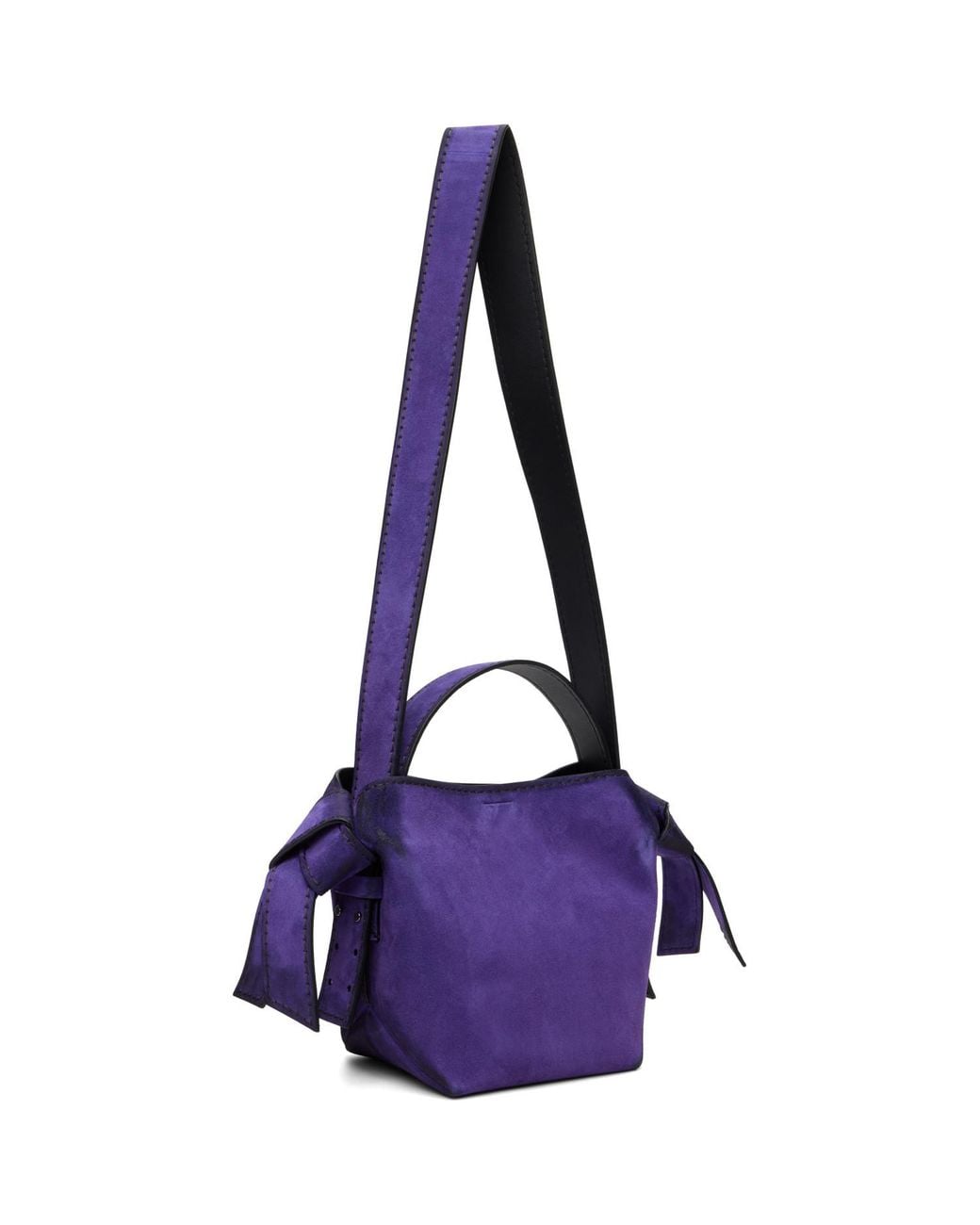 Acne Purple Musubi Mini Suede Crossbody Bag