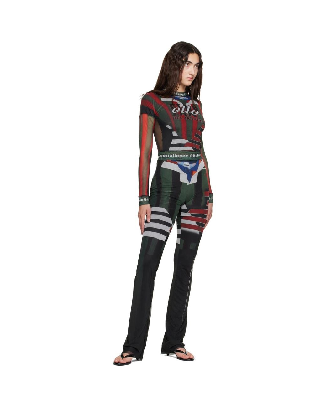 OTTOLINGER Black Mesh Lounge Pants