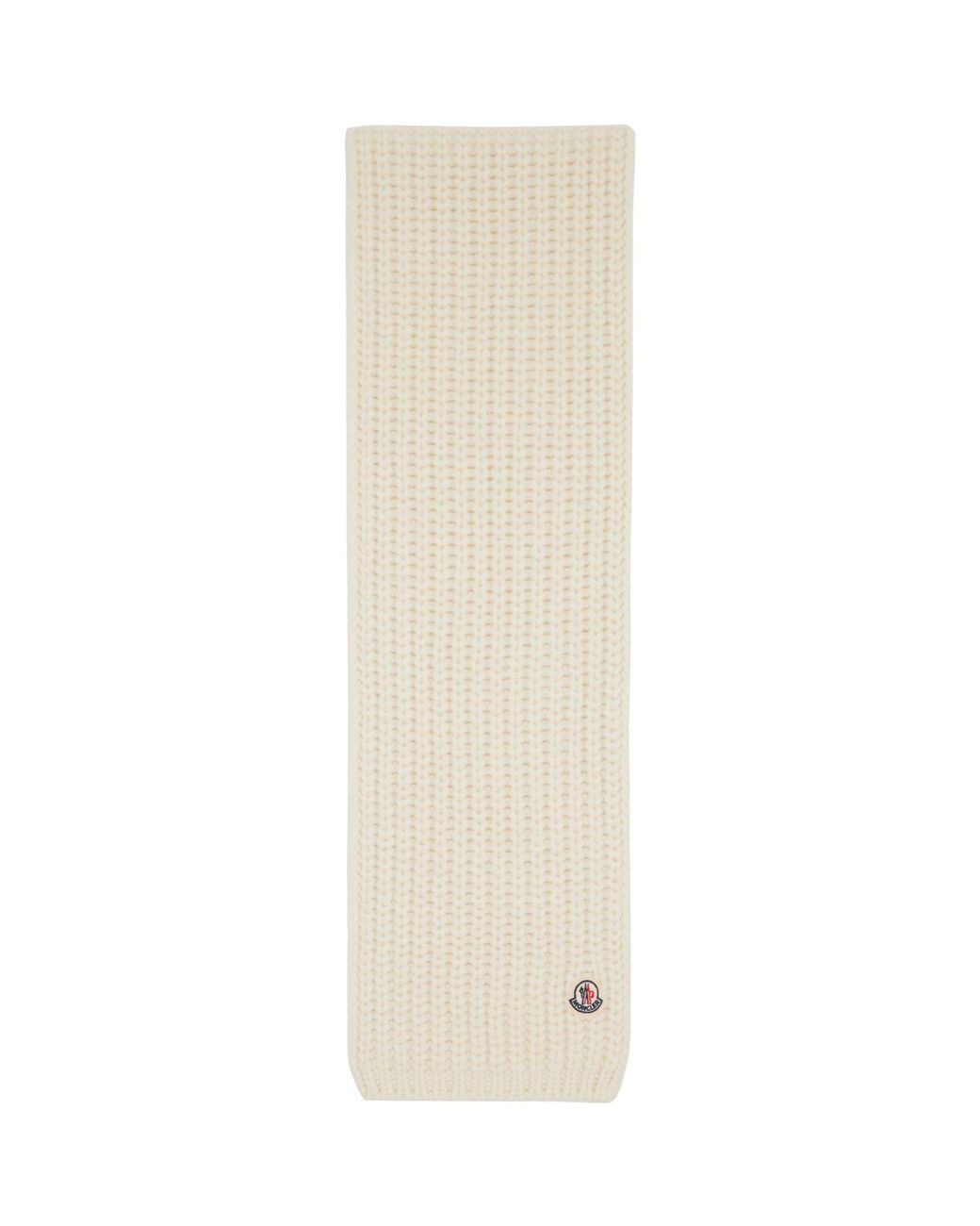 Moncler Black Off- Ribbed Scarf