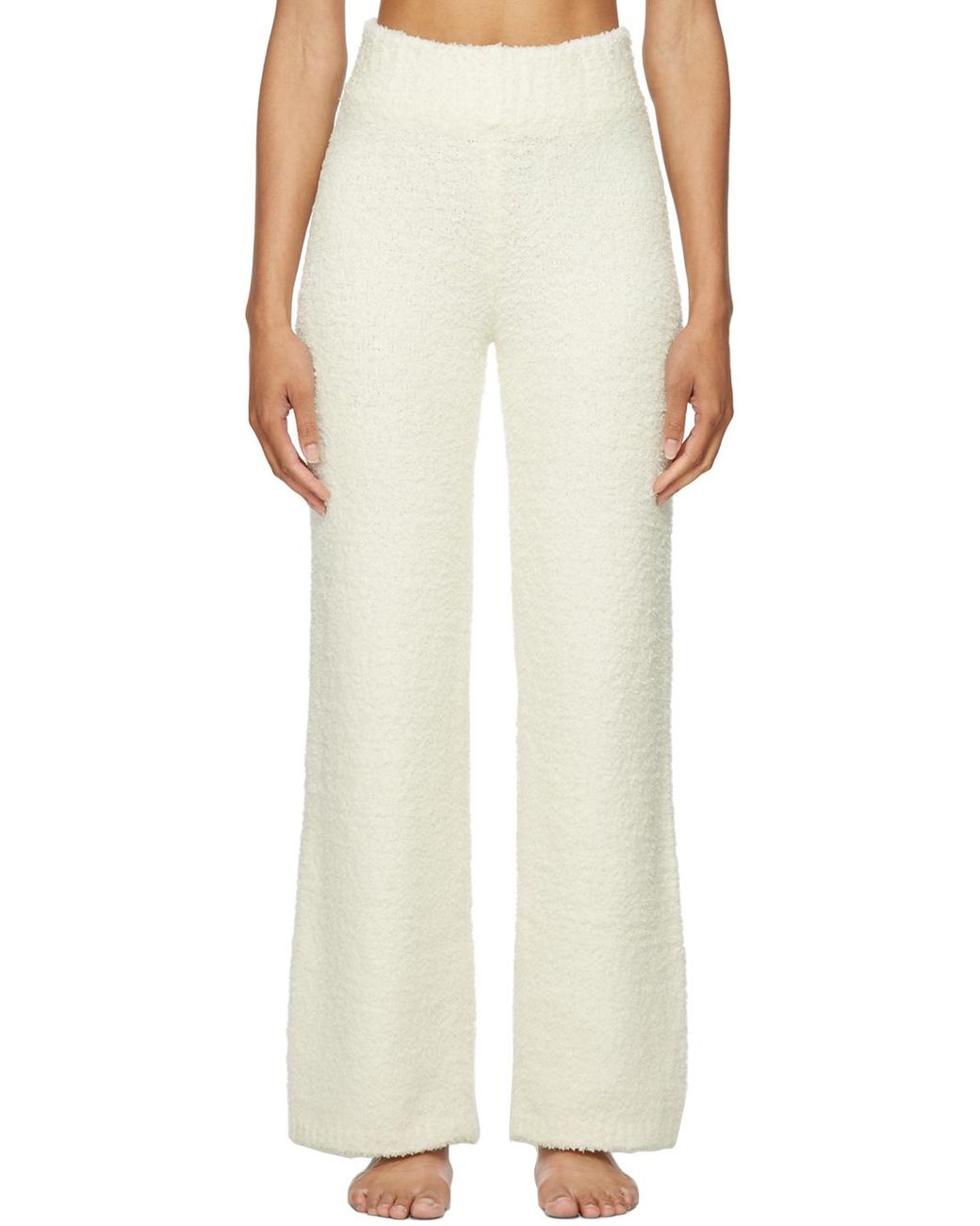 Skims Off- Cozy Knit Lounge Pants in White | Lyst
