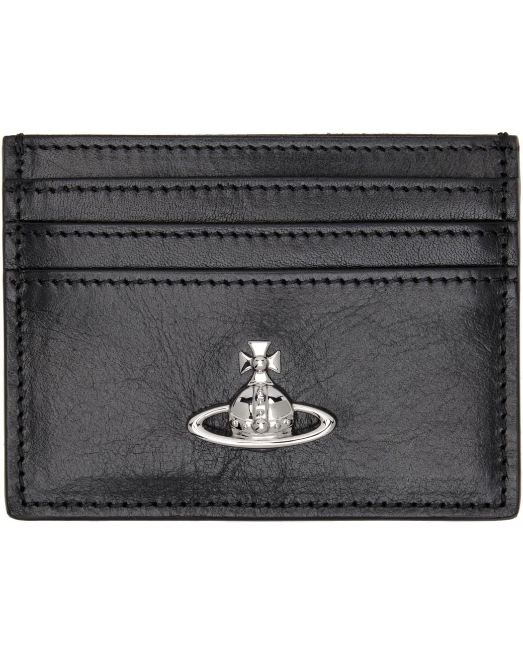 Vivienne Westwood Black Flat Card Holder for men
