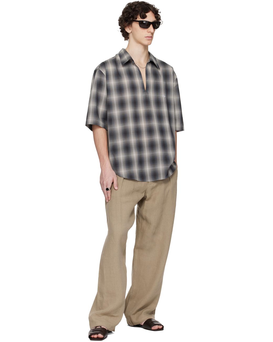 Our Legacy Work Shop Emporio Armani Pantelleria Shirt in Grey for