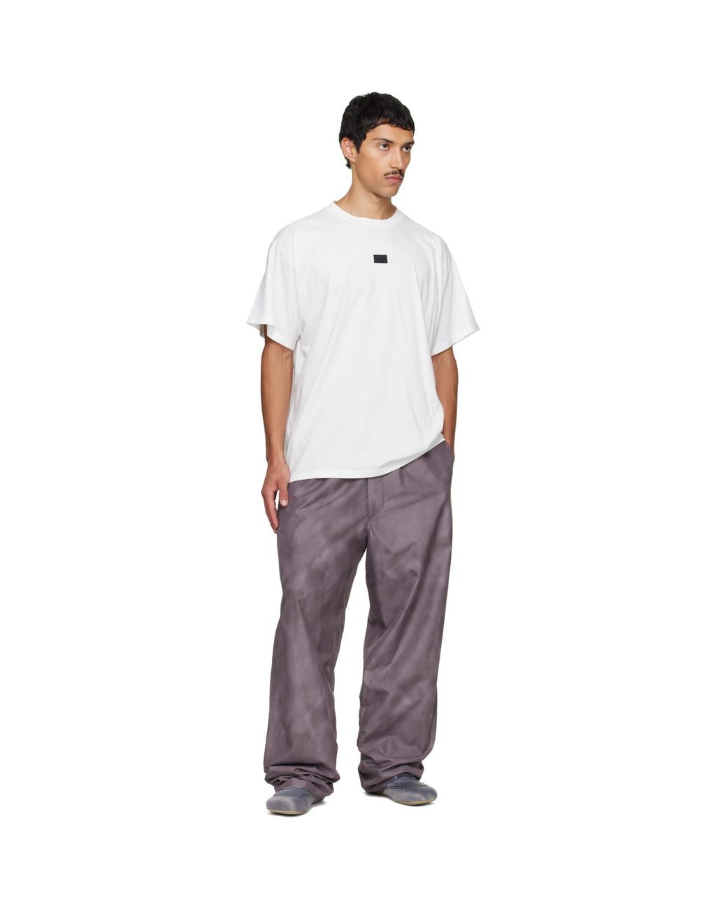 MM6 by Maison Margiela White Logo Patch T-Shirt for men