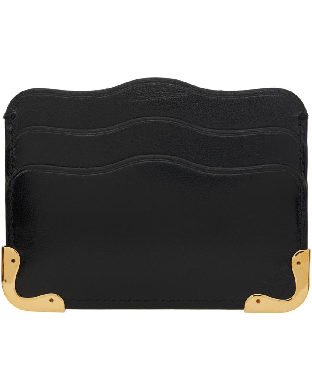 Marni Black Leather Wavy Card Holder | Lyst