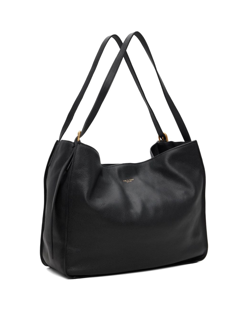 Rag & Bone Black River Pebbled Leather Tote