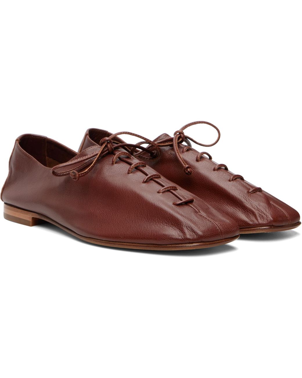 Hereu Brown Plegada Shiny Loafers for men