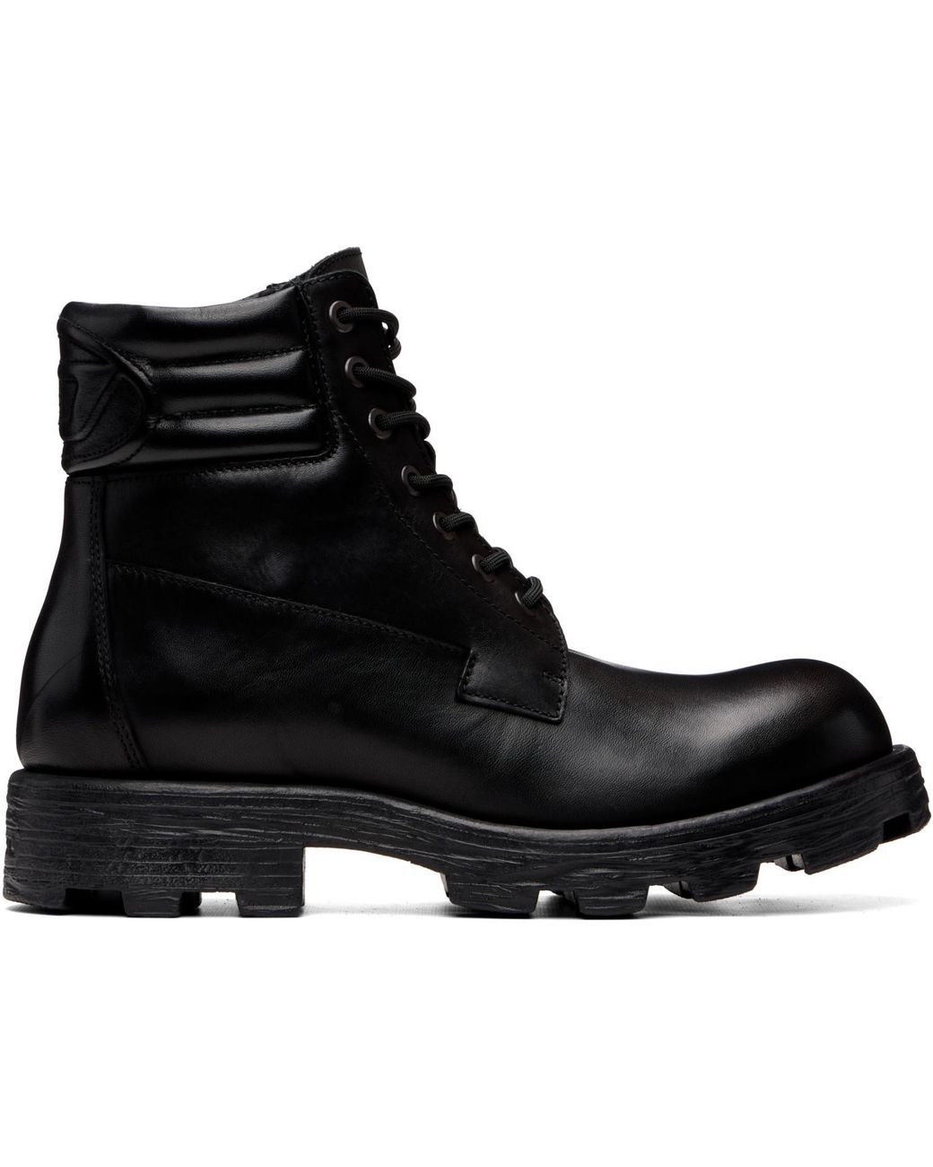 DIESEL Black D-Hammer Combat Boots for men