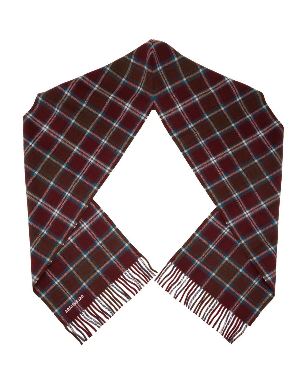Balenciaga Red Wool Hooded Scarf