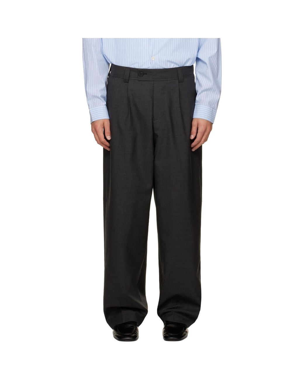 mfpen Black Patch Trousers for men