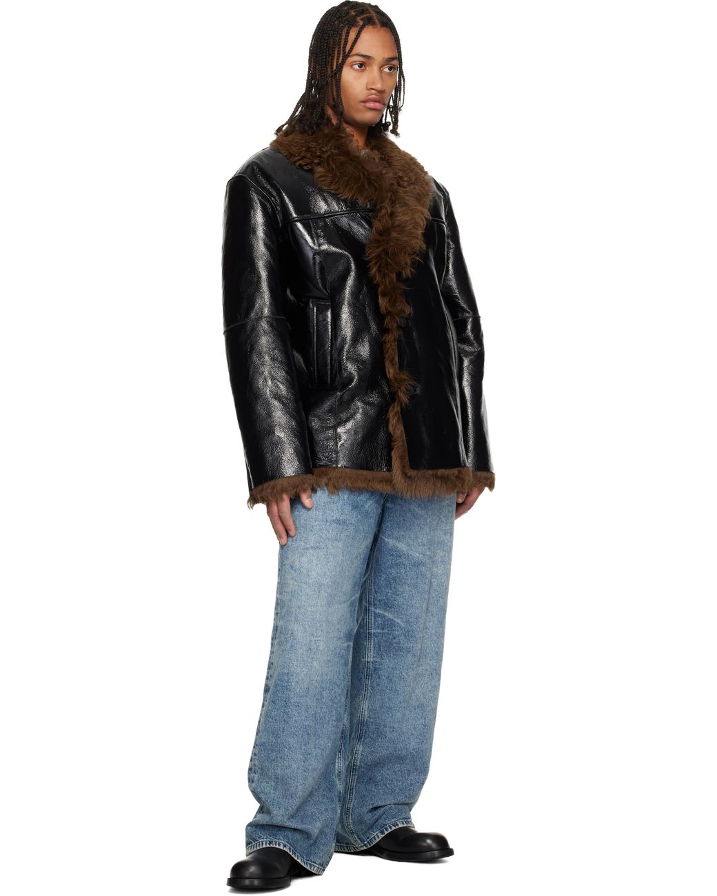 DIESEL L-Harnett Reversible Shearling Jacket in Black for Men | Lyst