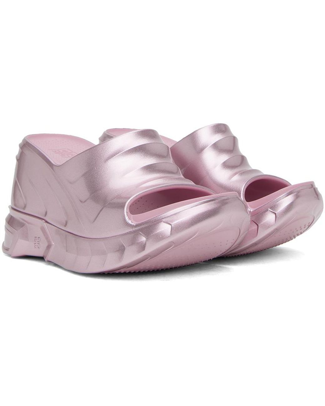 Givenchy Pink Marshmallow Wedge Sandals in Black | Lyst UK
