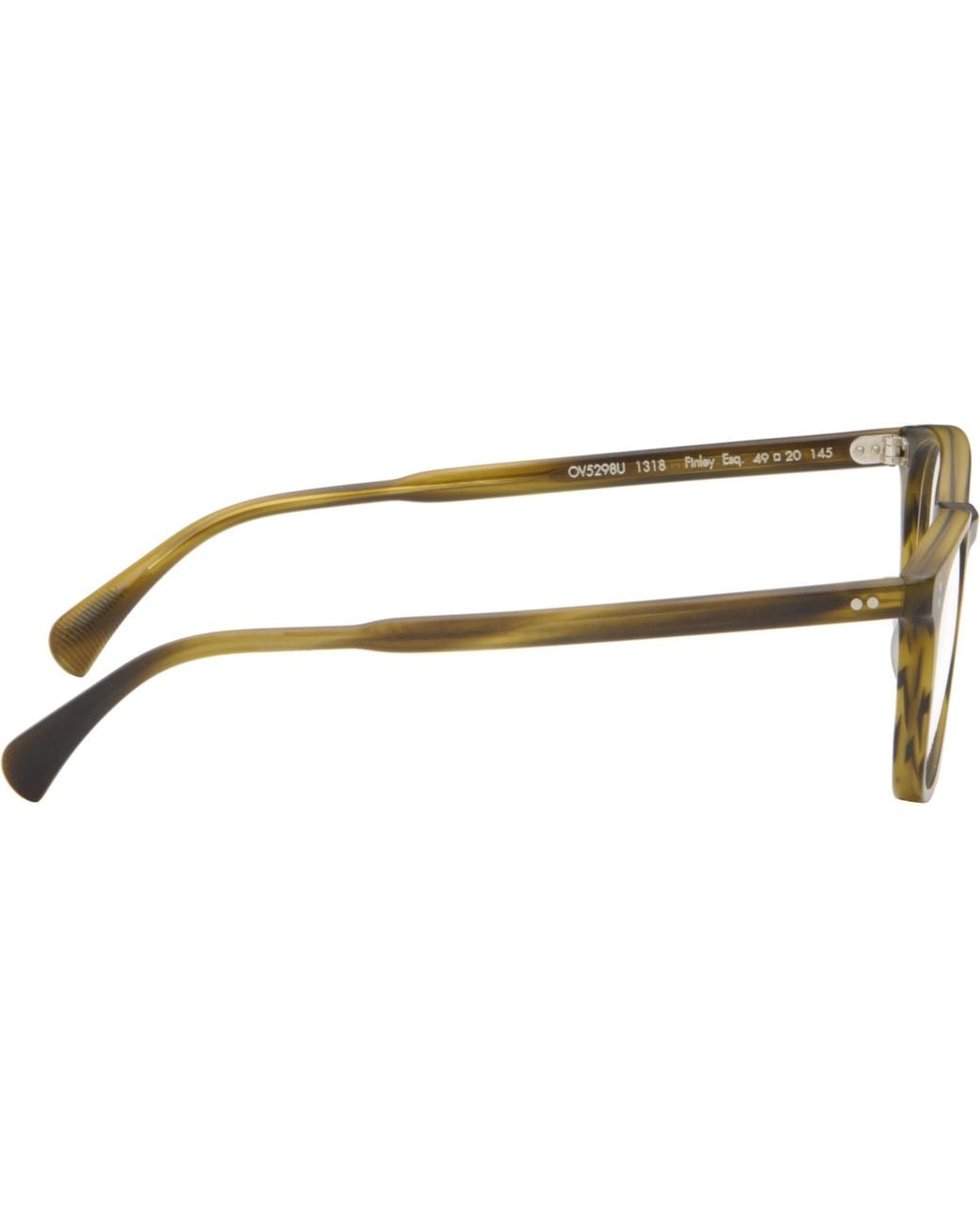 Oliver Peoples Black Khaki Finley Esq. Glasses for men
