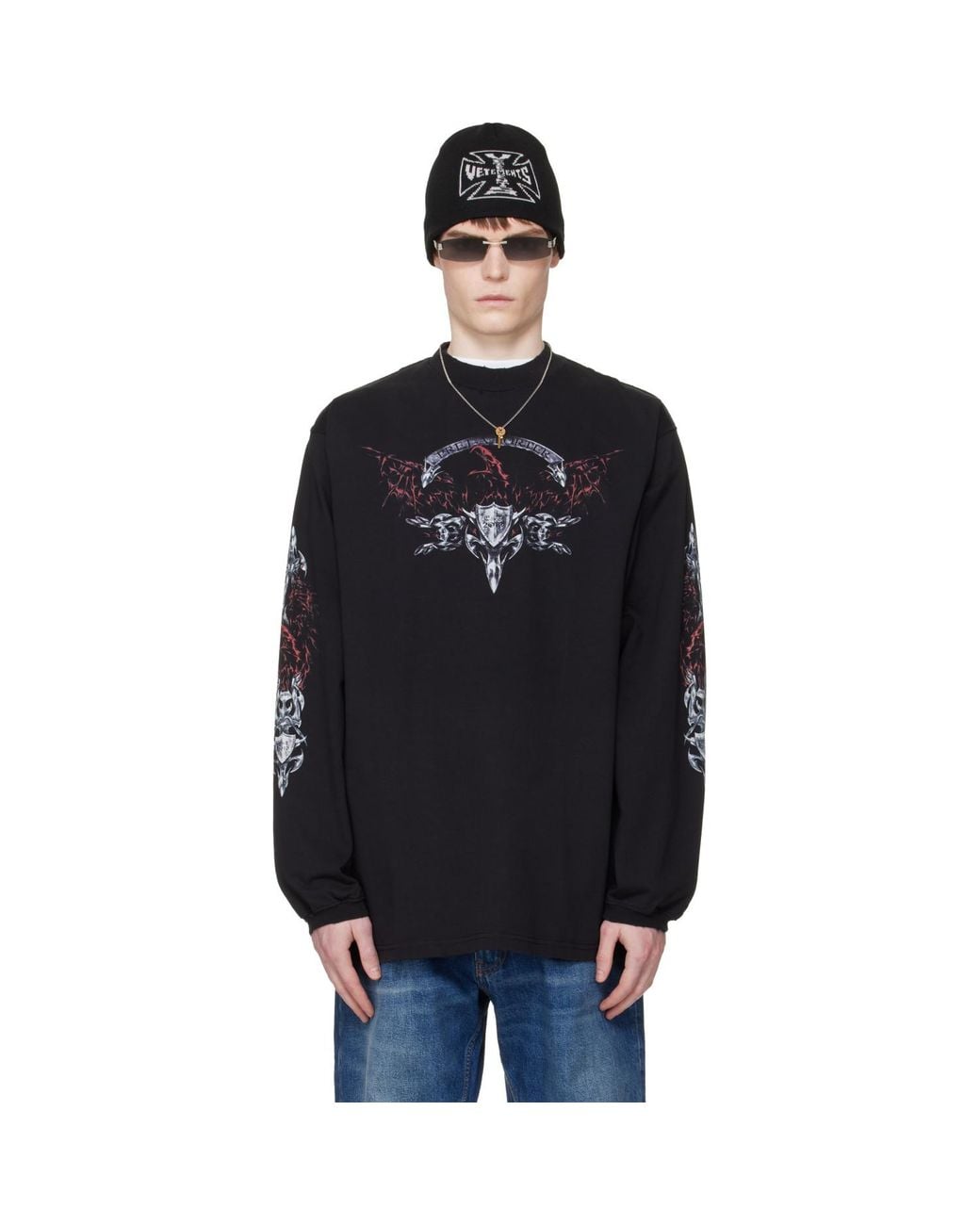Vetements Black Metal Longsleeve T-Shirt for men
