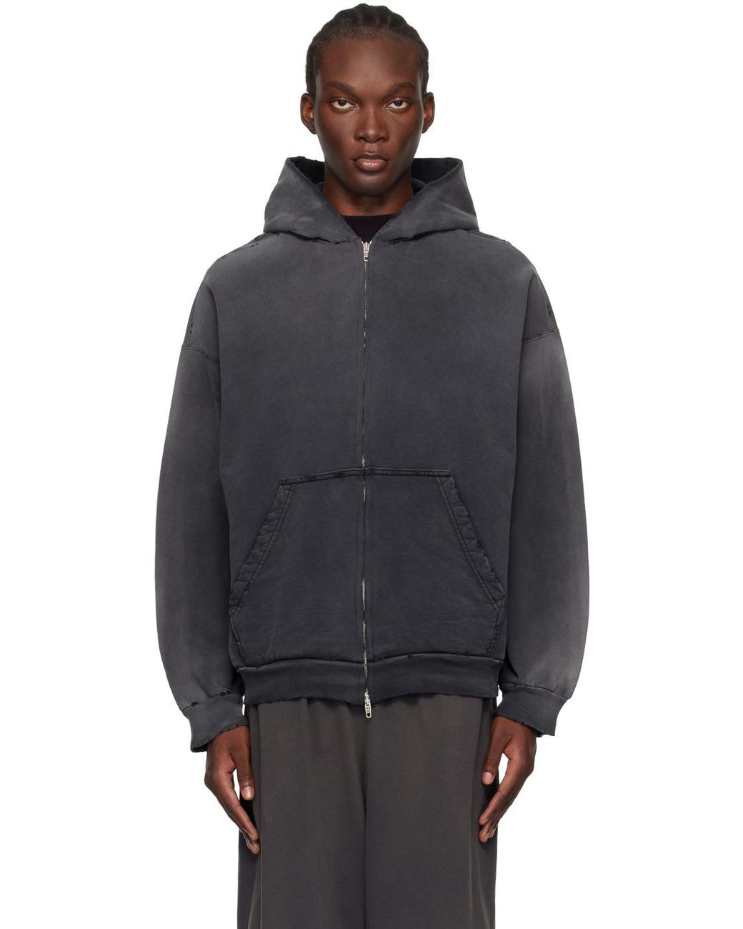 送料込+BALENCIAGA+Not Been Done ジップアップ Hoodie 0400022740932_BLACKFADED?wid=