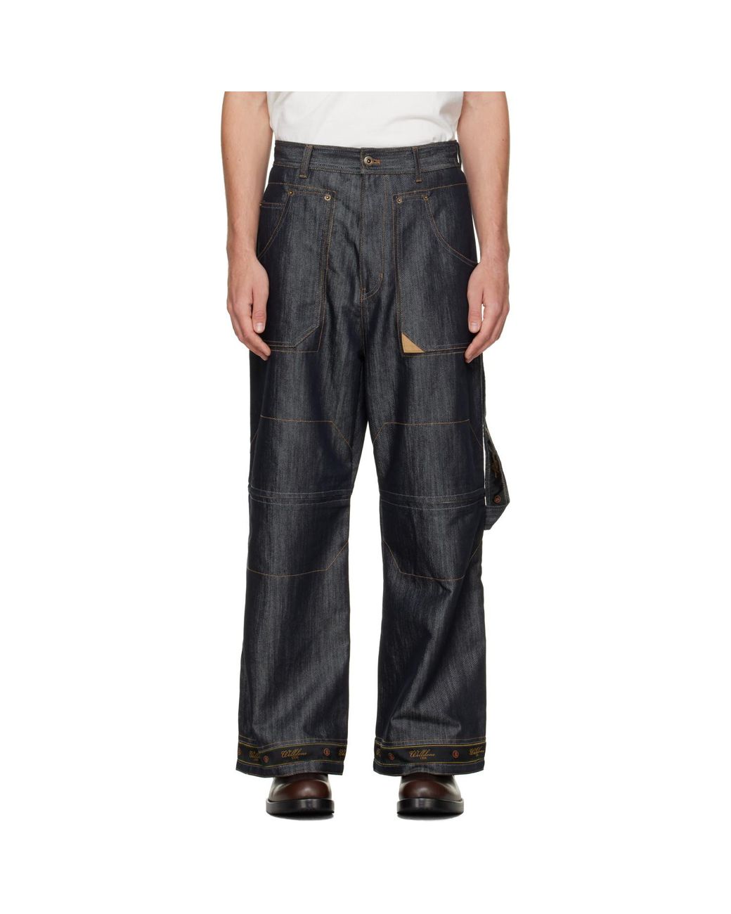 we11done Black Old School Denim Jeans for men
