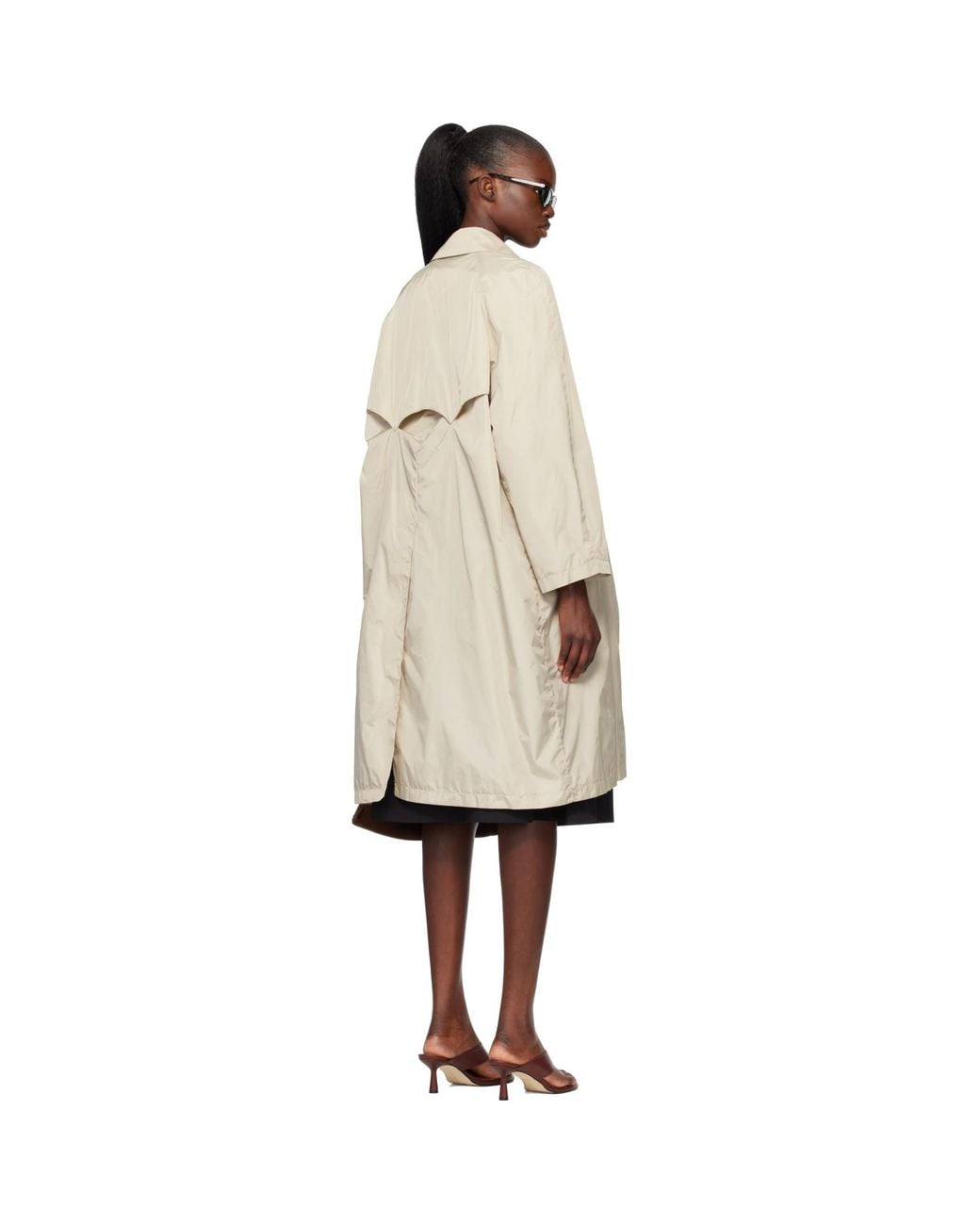 NOTHING WRITTEN Black Urban Nylon Trench Coat