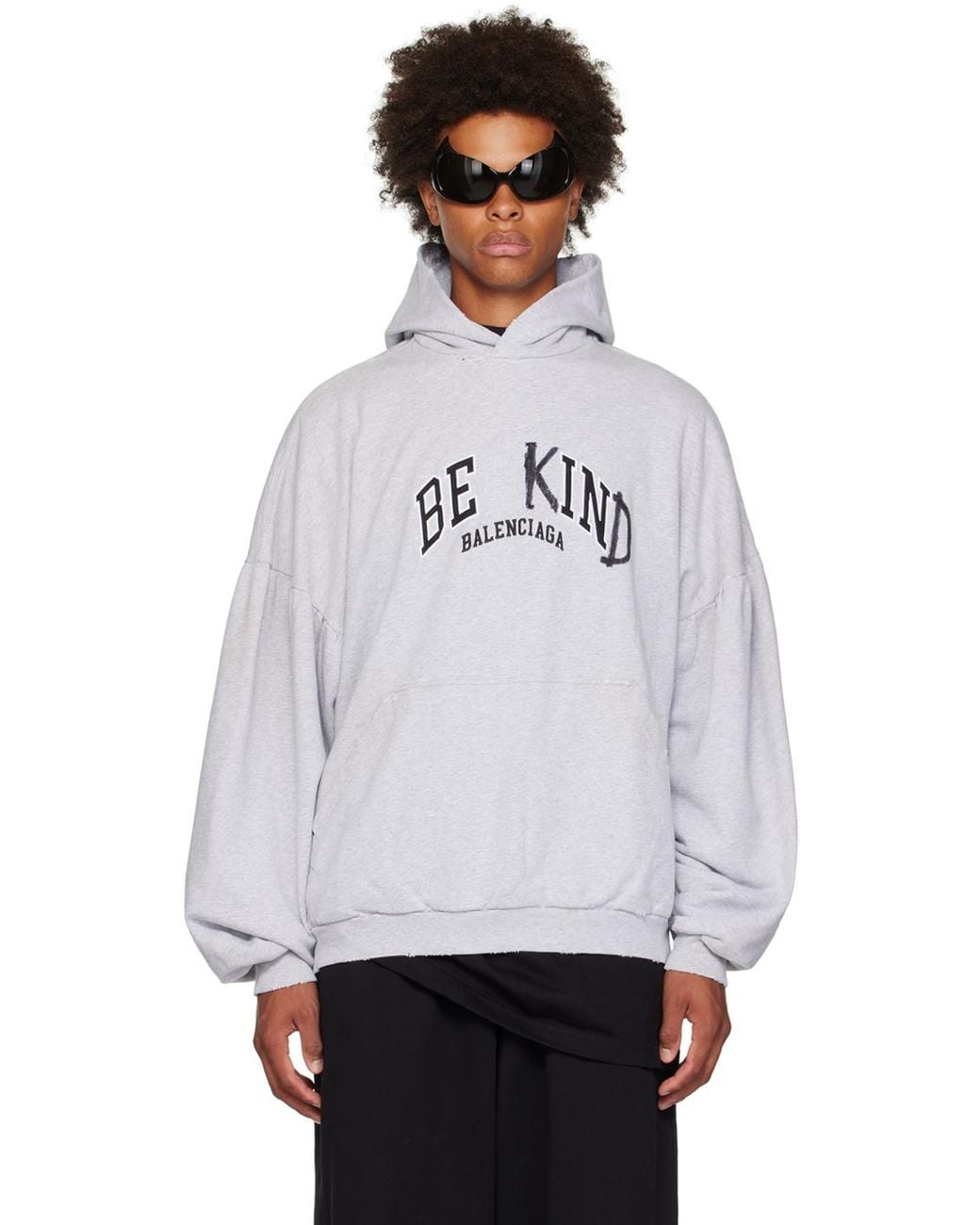 最終値下げ　BALENCIAGA BE KIND HOODIE BALENCIAGA】BE KIND ラウンドフーディ オーバーサイズ (BALENCIAGA