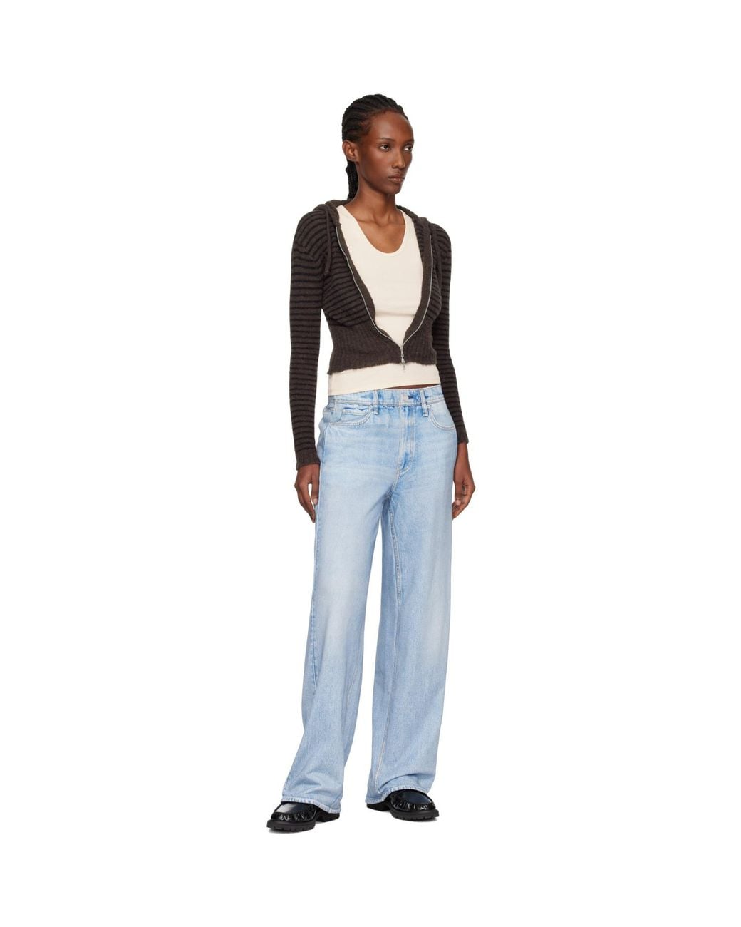 Rag & Bone Black Rb Miramar Wide-Leg Jeans