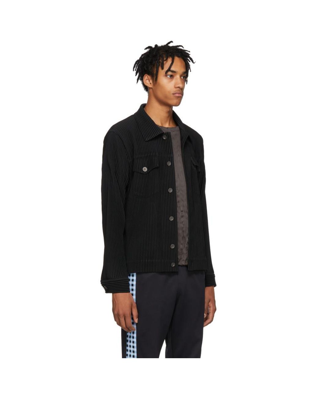 Homme Plissé Issey Miyake Black Tailored Pleats 2 Jacket for Men