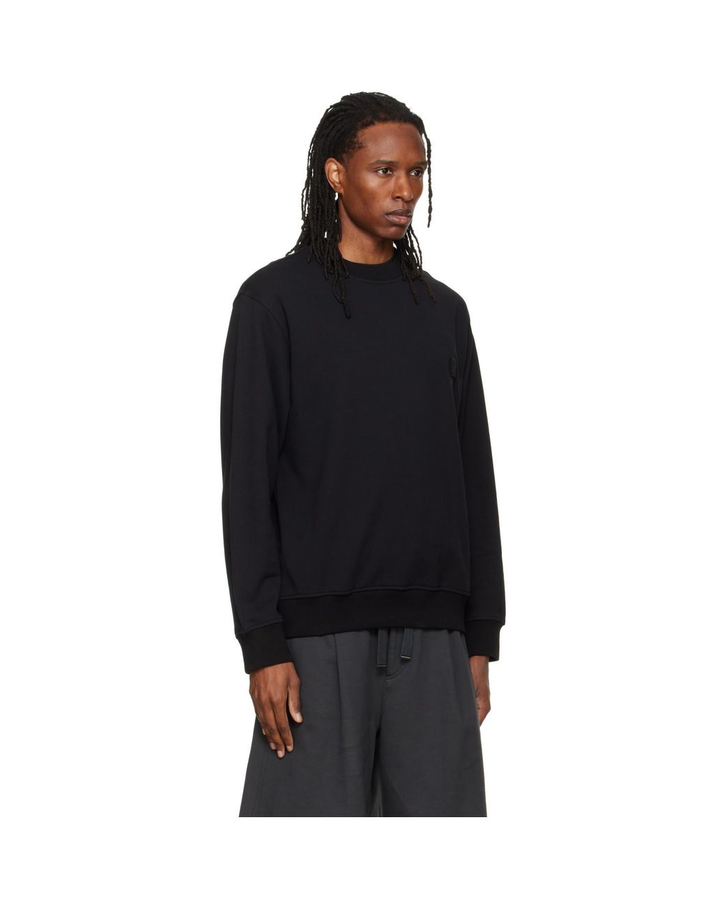 Wooyoungmi Black Logo Patch Sweatshirt for men