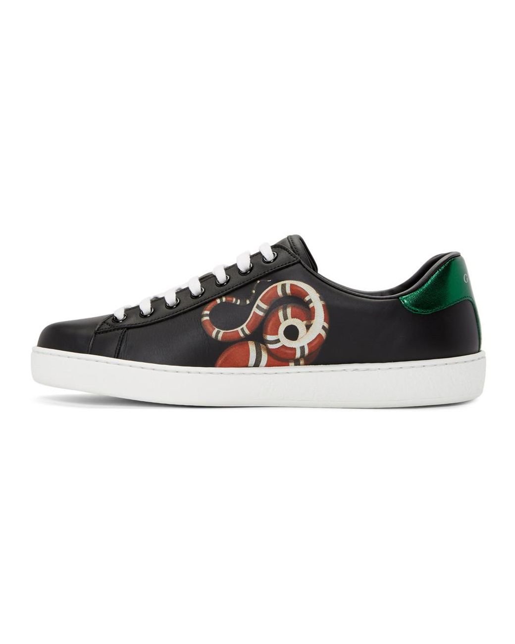 Gucci Black Snake Ace Sneakers for Men Lyst