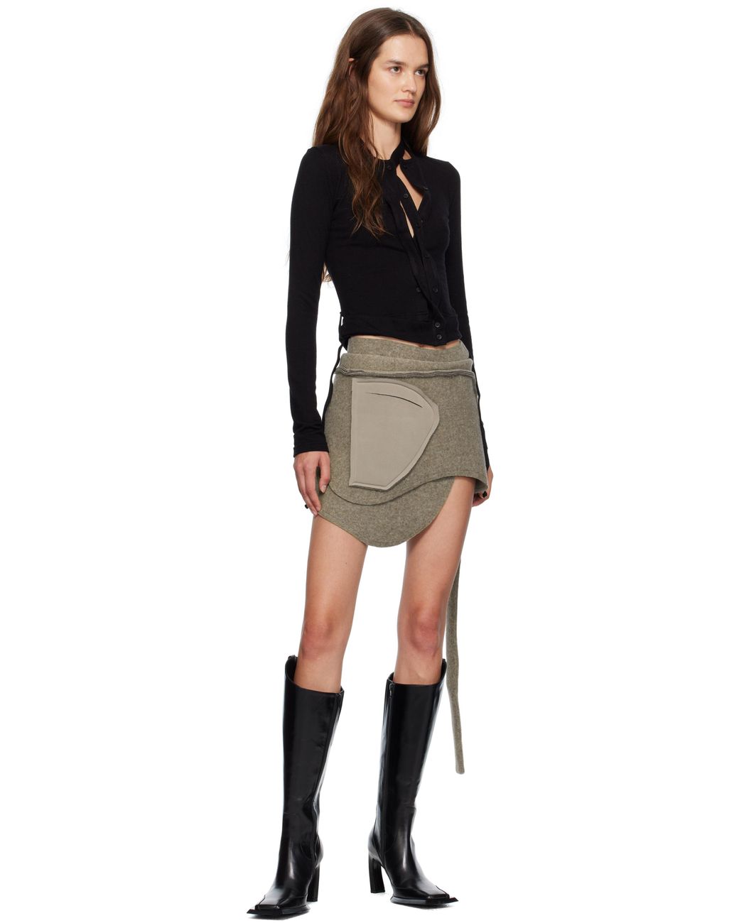 Cardigan Noir En Tricot À Pattes De Boutonnage Étagées OTTOLINGER en coloris Black