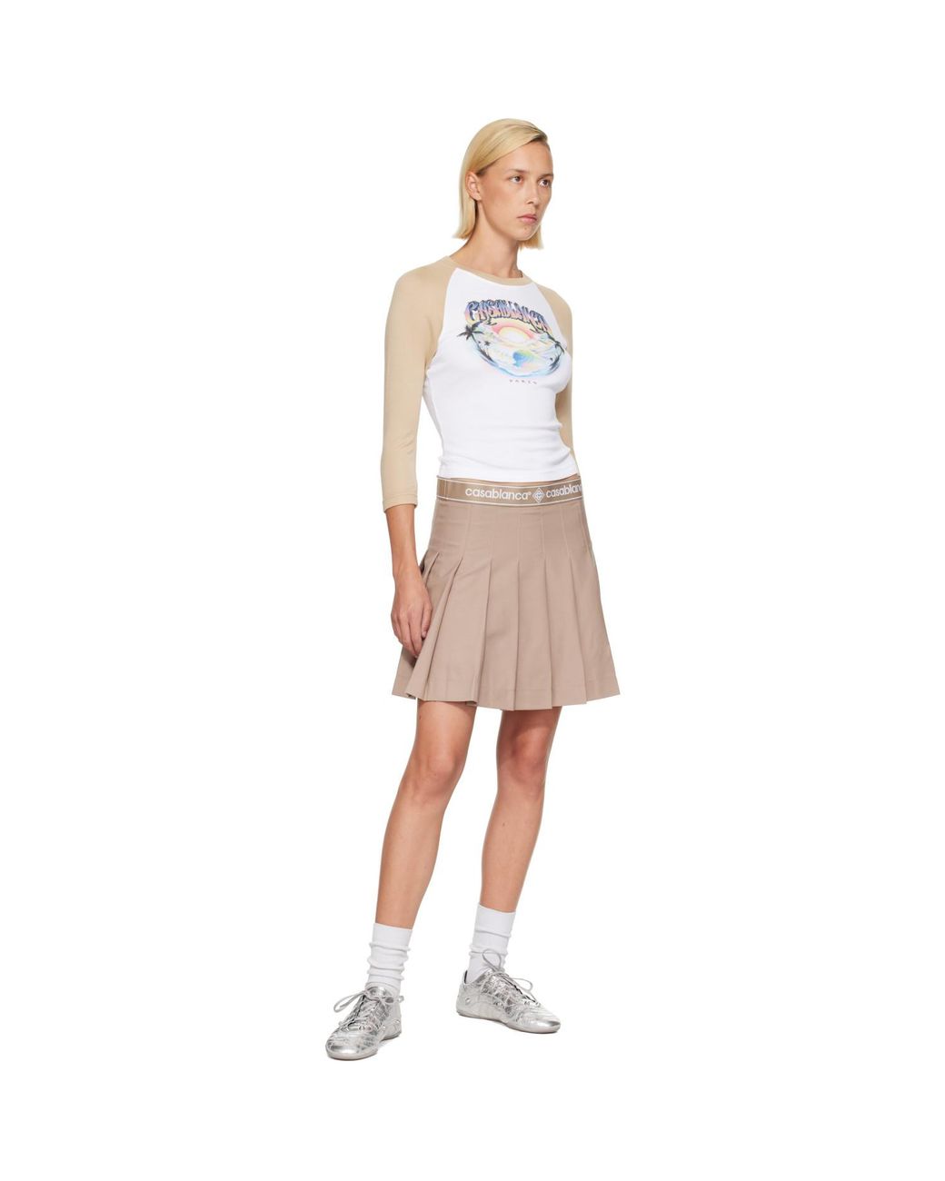 Casablanca Blue Tan Baseball T-Shirt