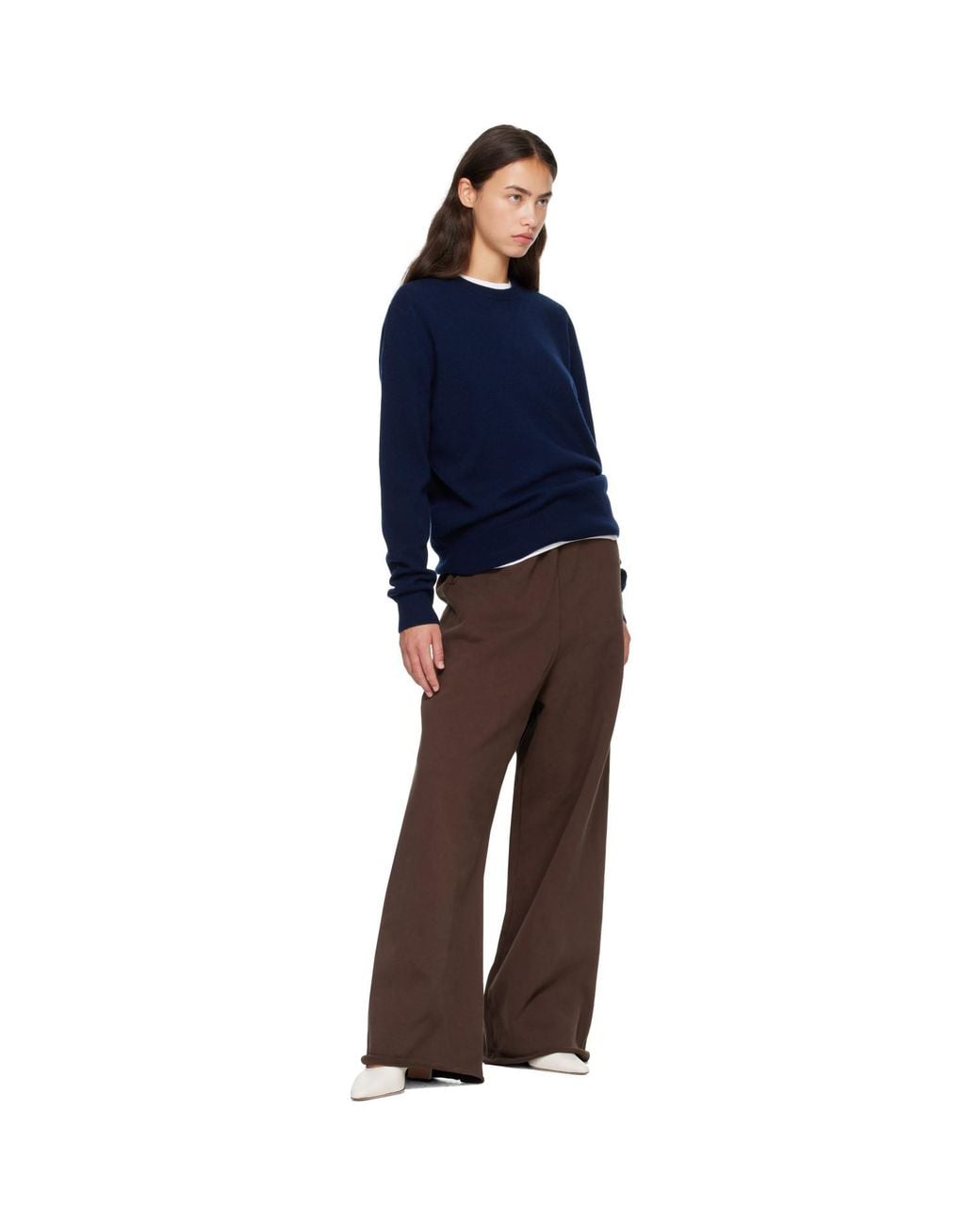 Entire studios Blue Knit Cashmere Crewneck Sweater