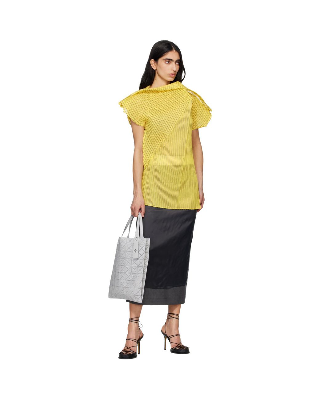 Issey Miyake Gray Prism Plus Tote
