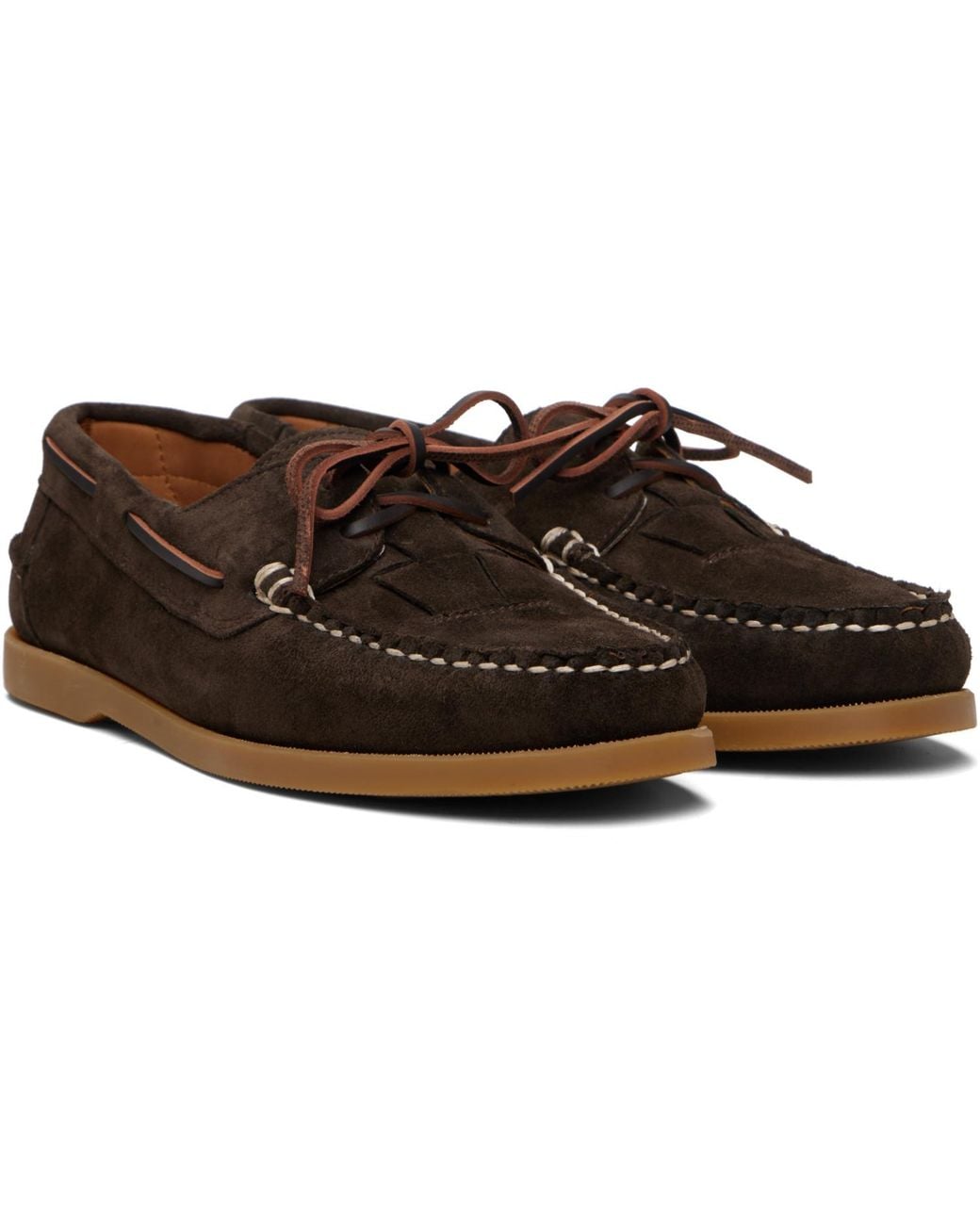 Hereu Black Saler Nautic Suede Boat Shoes for men