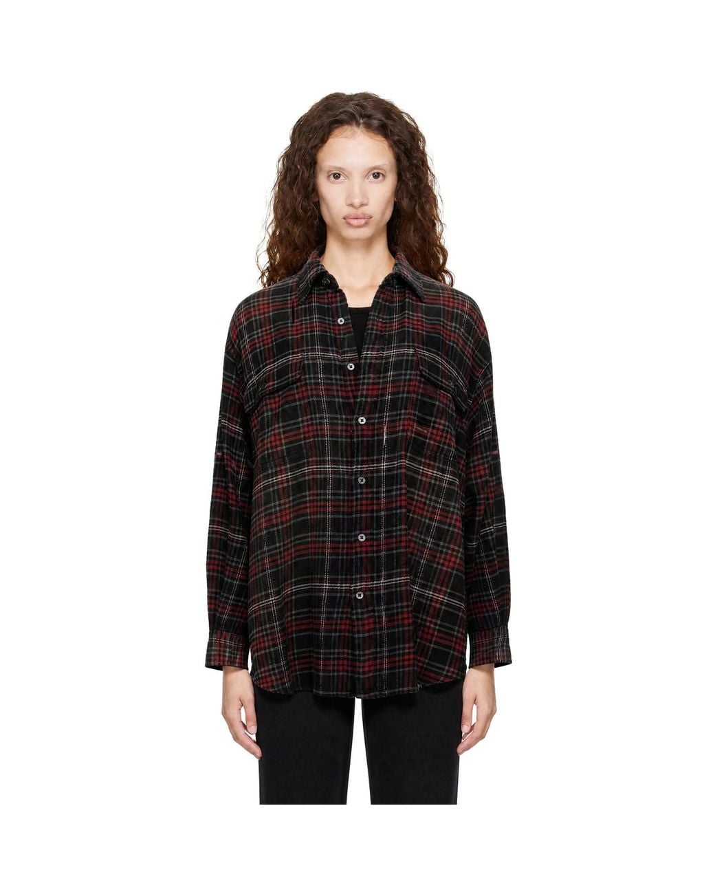 R13 Black Boyfriend Cut Shirt