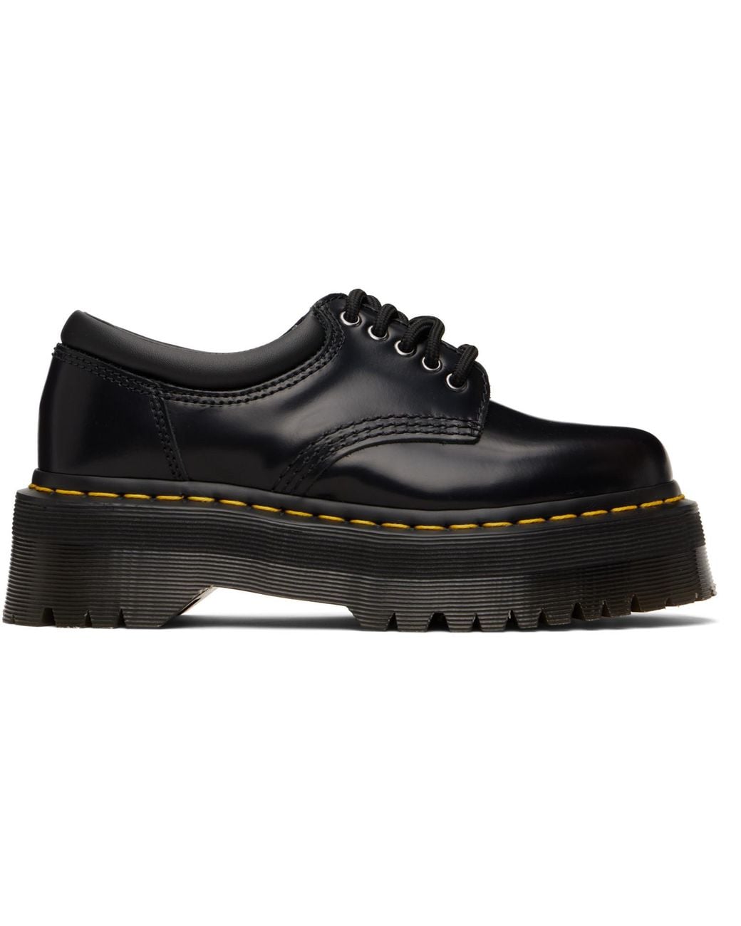 Dr. Martens Black 8053 Leather Platform Casual Derbys