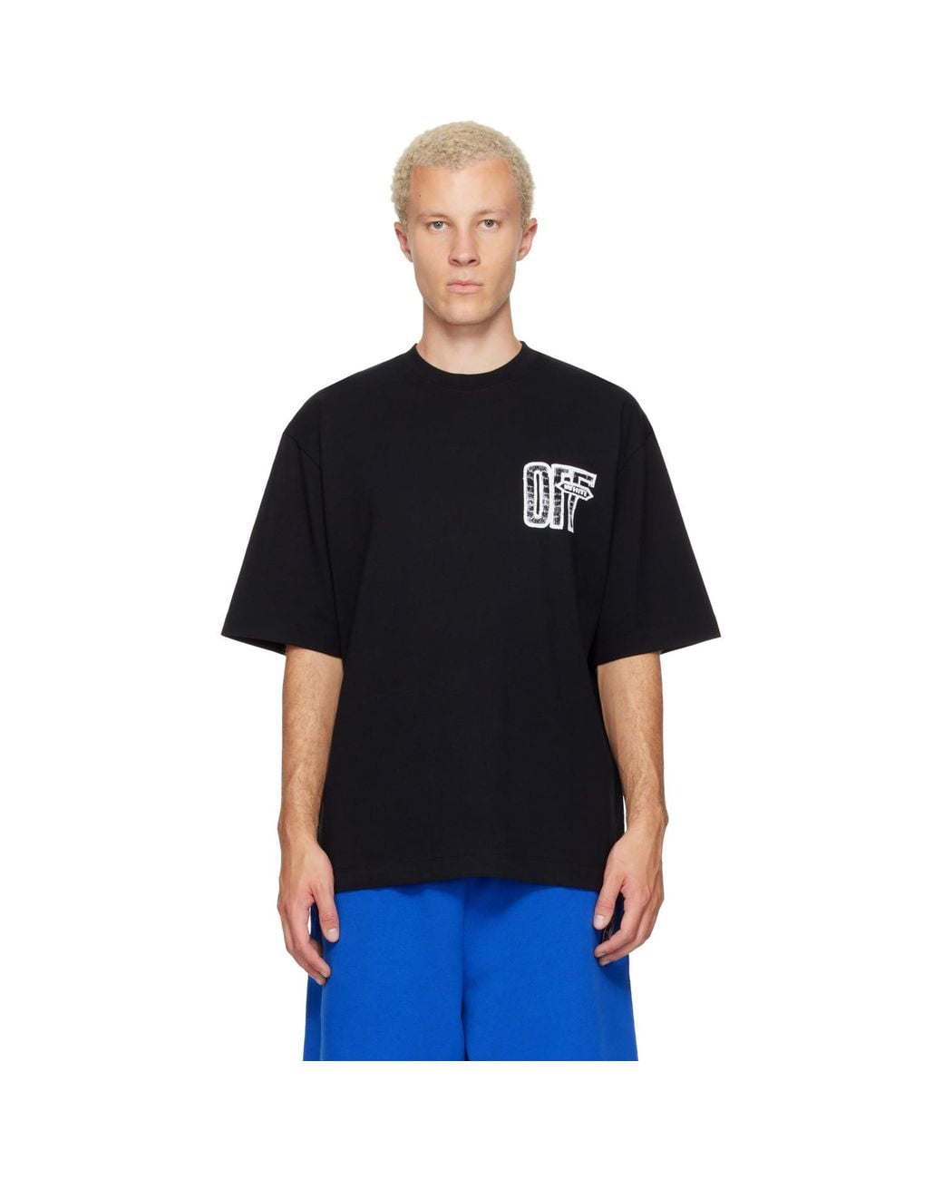 Off-White c/o Virgil Abloh Black Motion Arrow Skate T-Shirt for men
